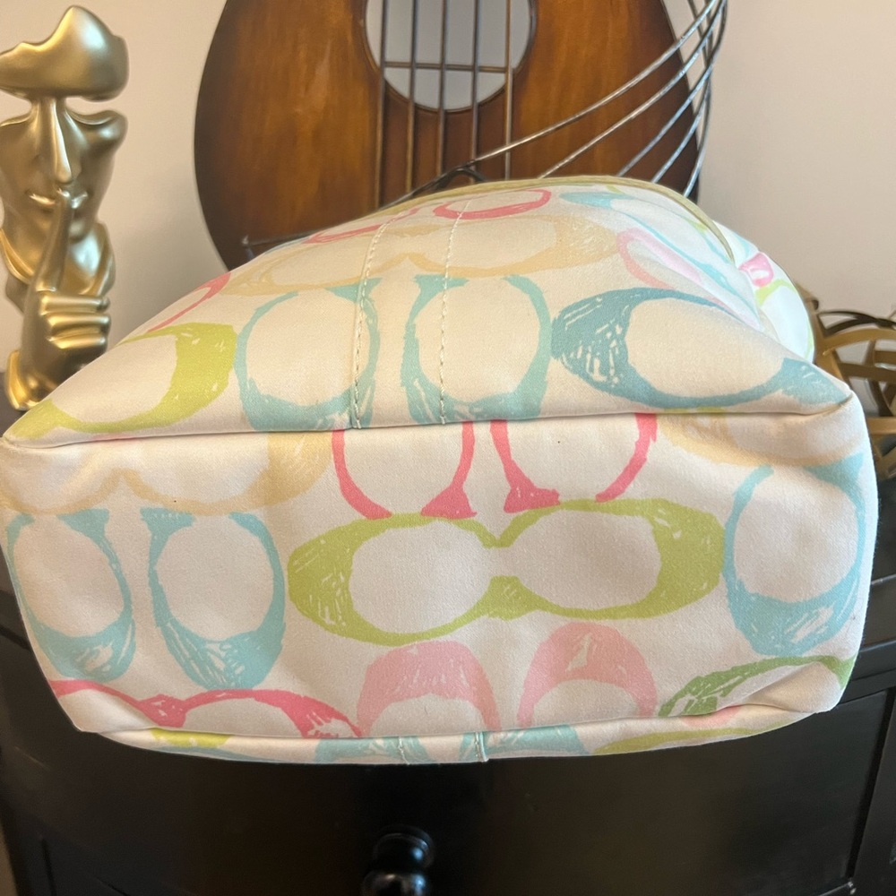 Coach Multicolor Mini Tote Bag – Pastel Signature C Print - Picture 6 of 9